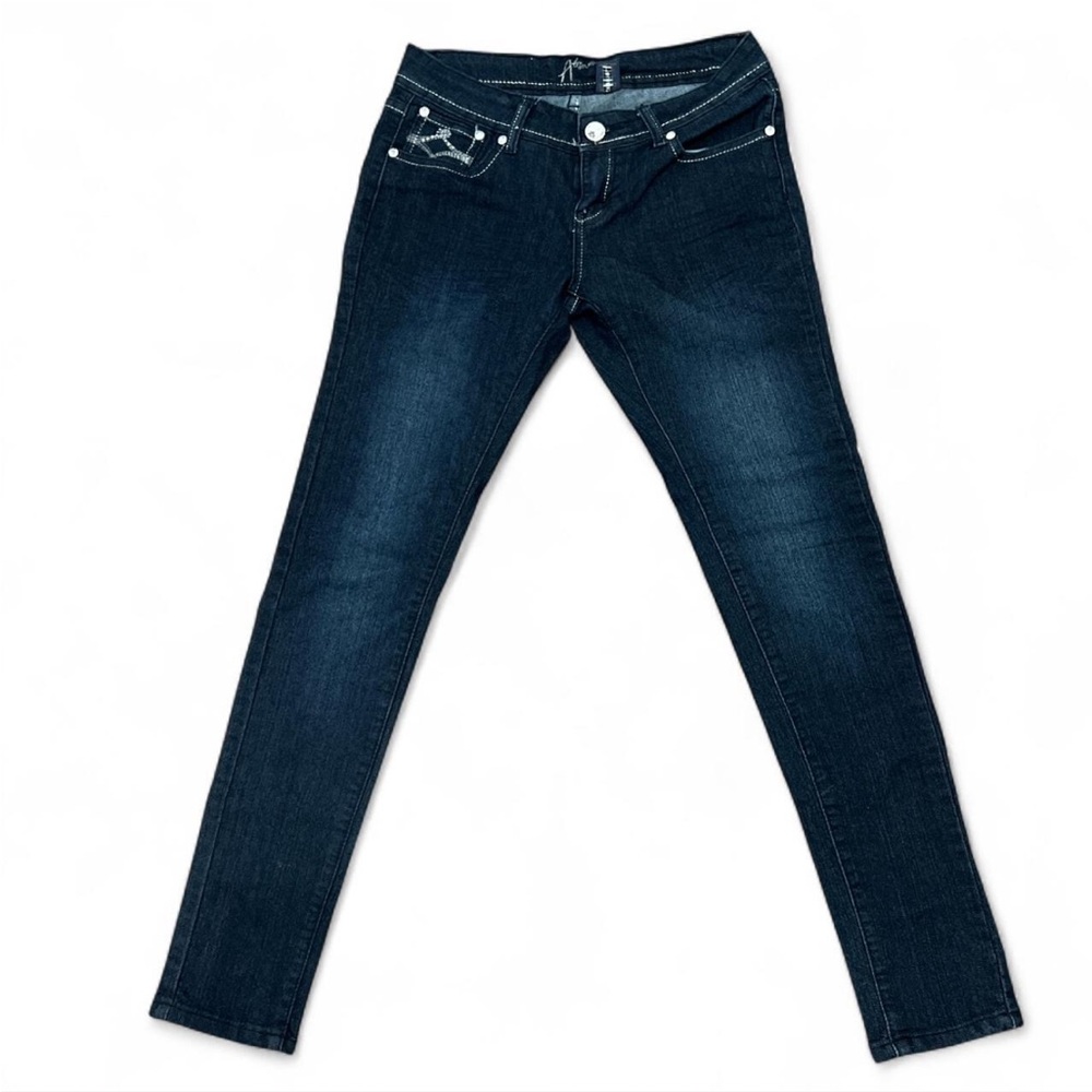 Dark Wash Low Rise Skinny Jeans